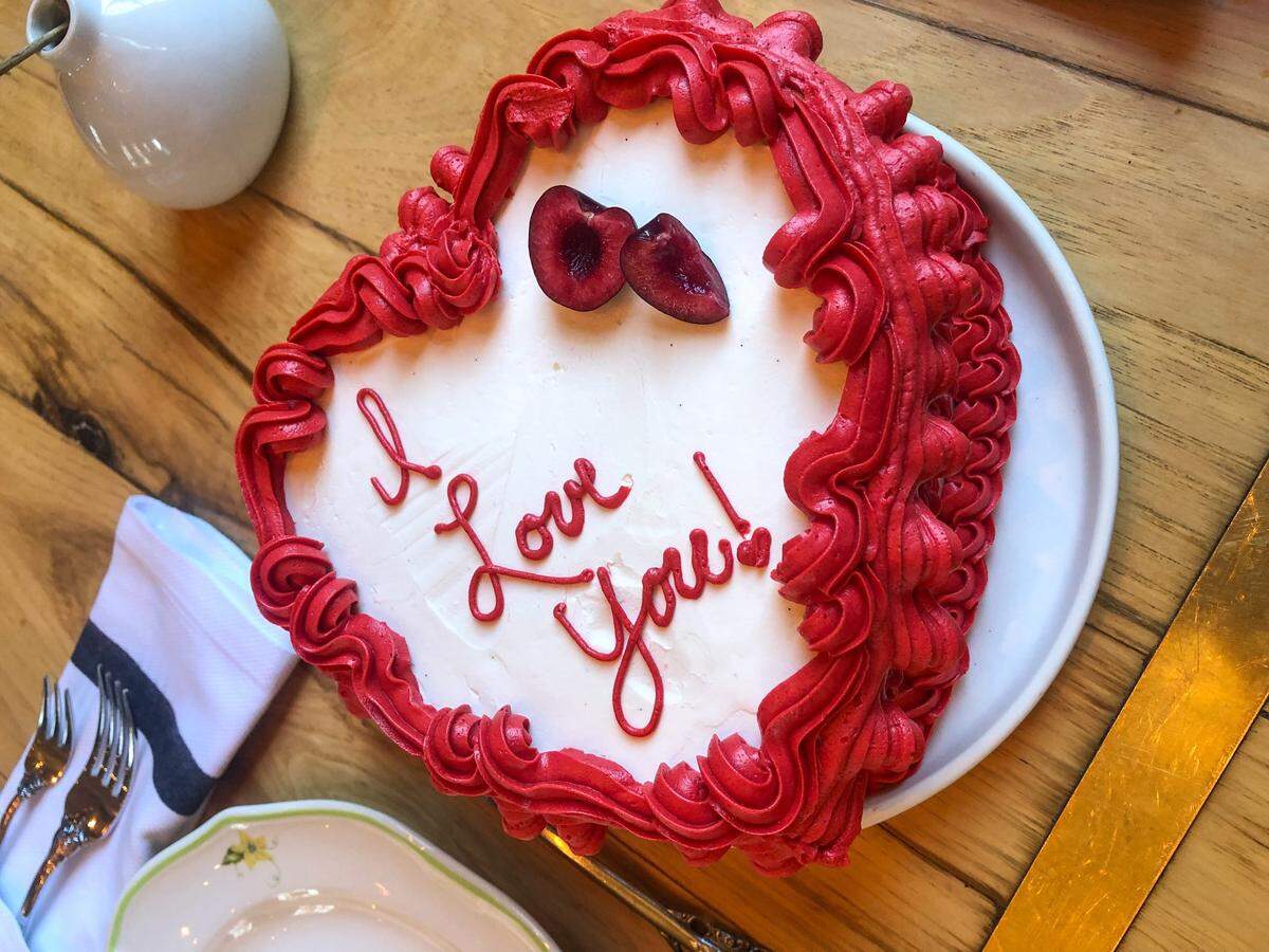 If you’re dining at Supperland for Valentine’s Day, you can pre-order a cake for dessert.
