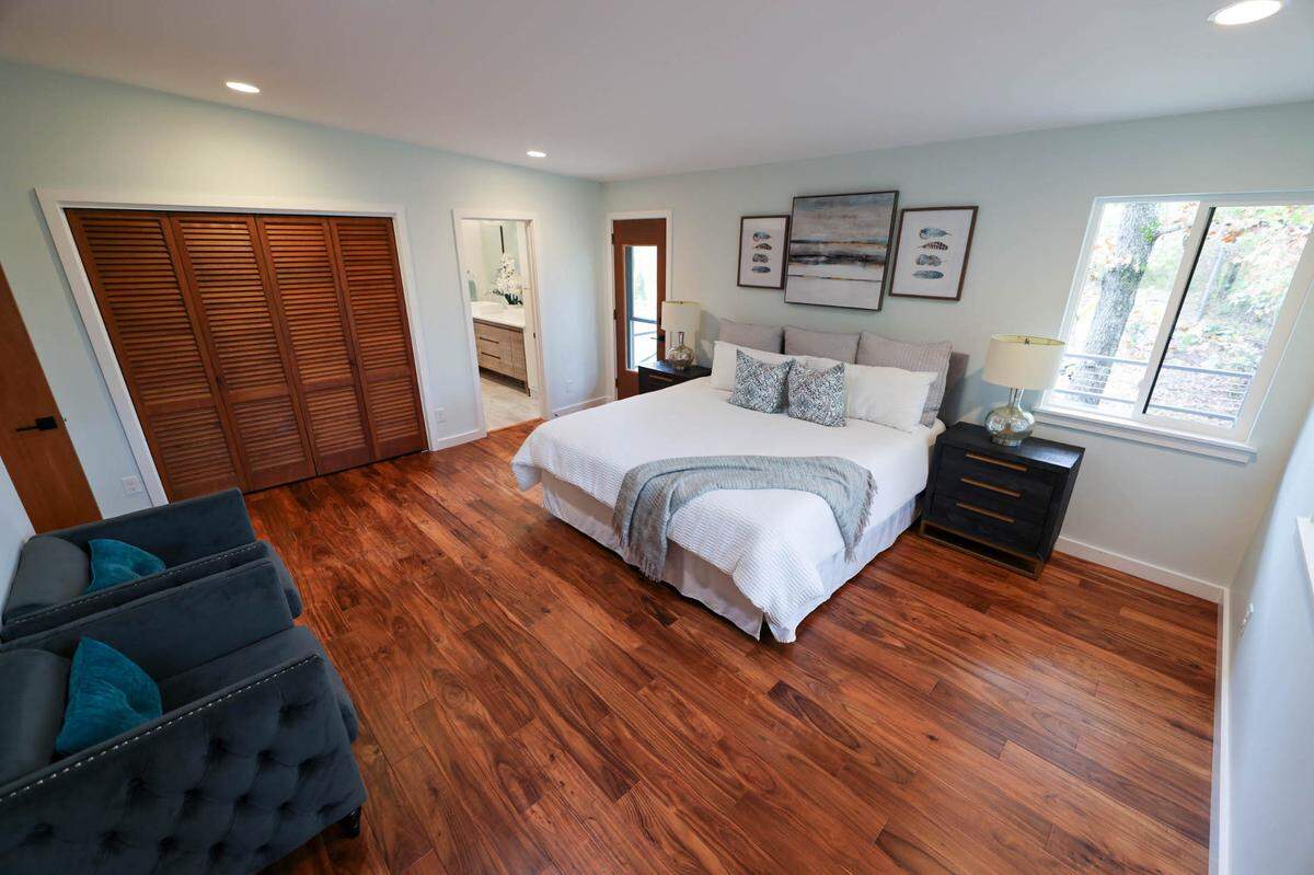 The renovated master bedroom.