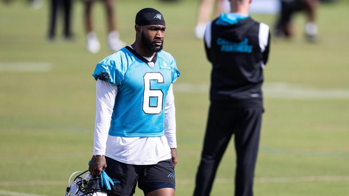 Running back Miles Sanders during the Panthers’ organized team activities on June 1.