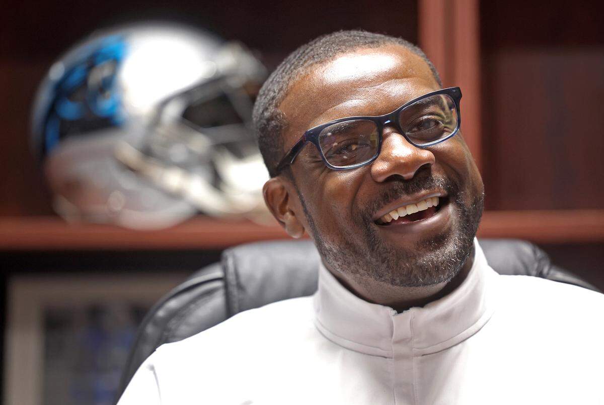 Former Carolina Panthers wide receiver Jerricho Cotchery in February 2025.