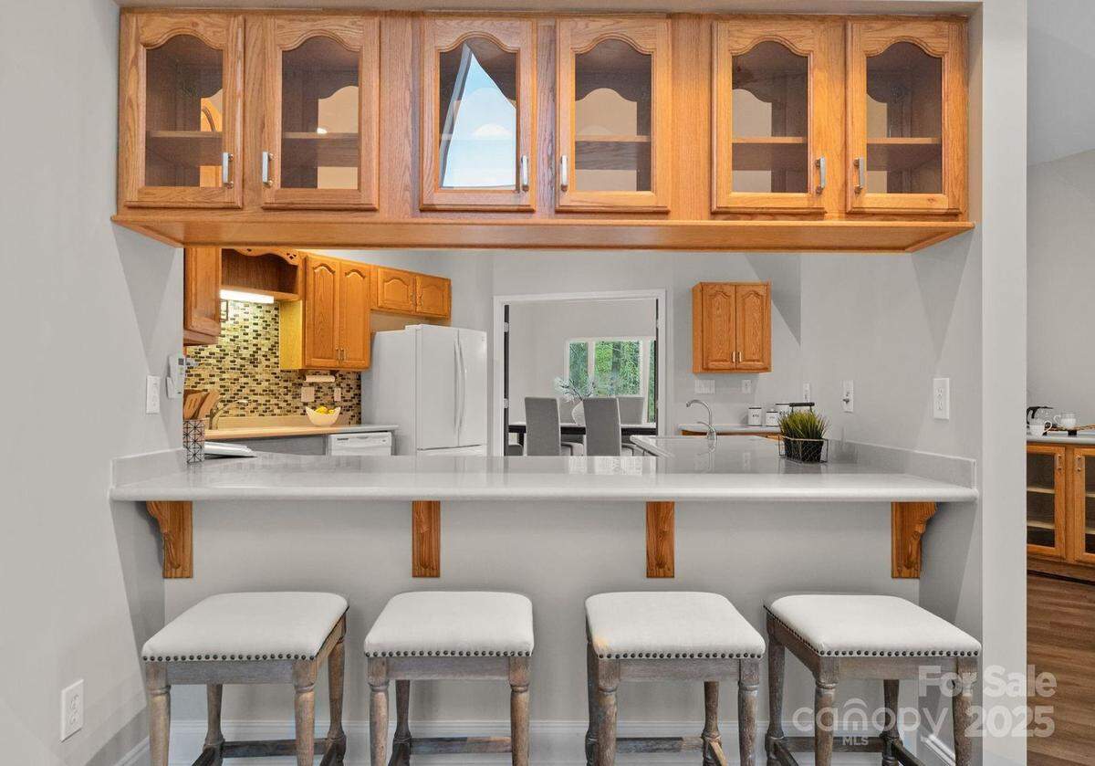 Shown is part of the main level of the dome home.