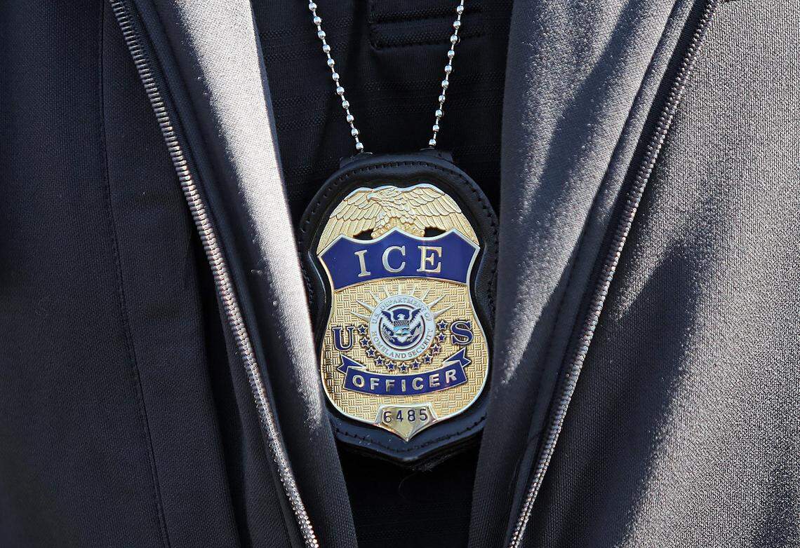 ICE agent badge in 2019.