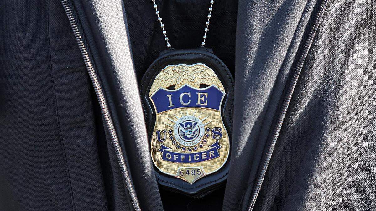 ICE agent badge in 2019.
