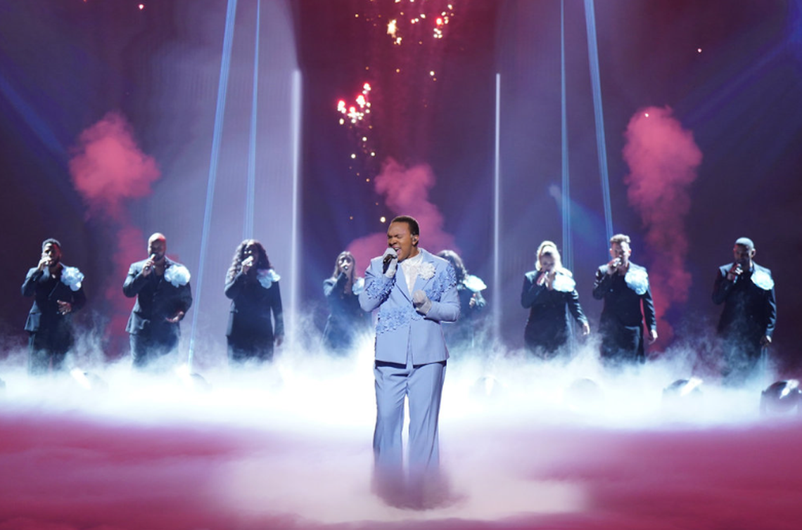 Bryson Battle on “The Voice” in 2025. “You might have the greatest voice I have ever heard,” five-time Grammy Award winner Michael Buble told him.