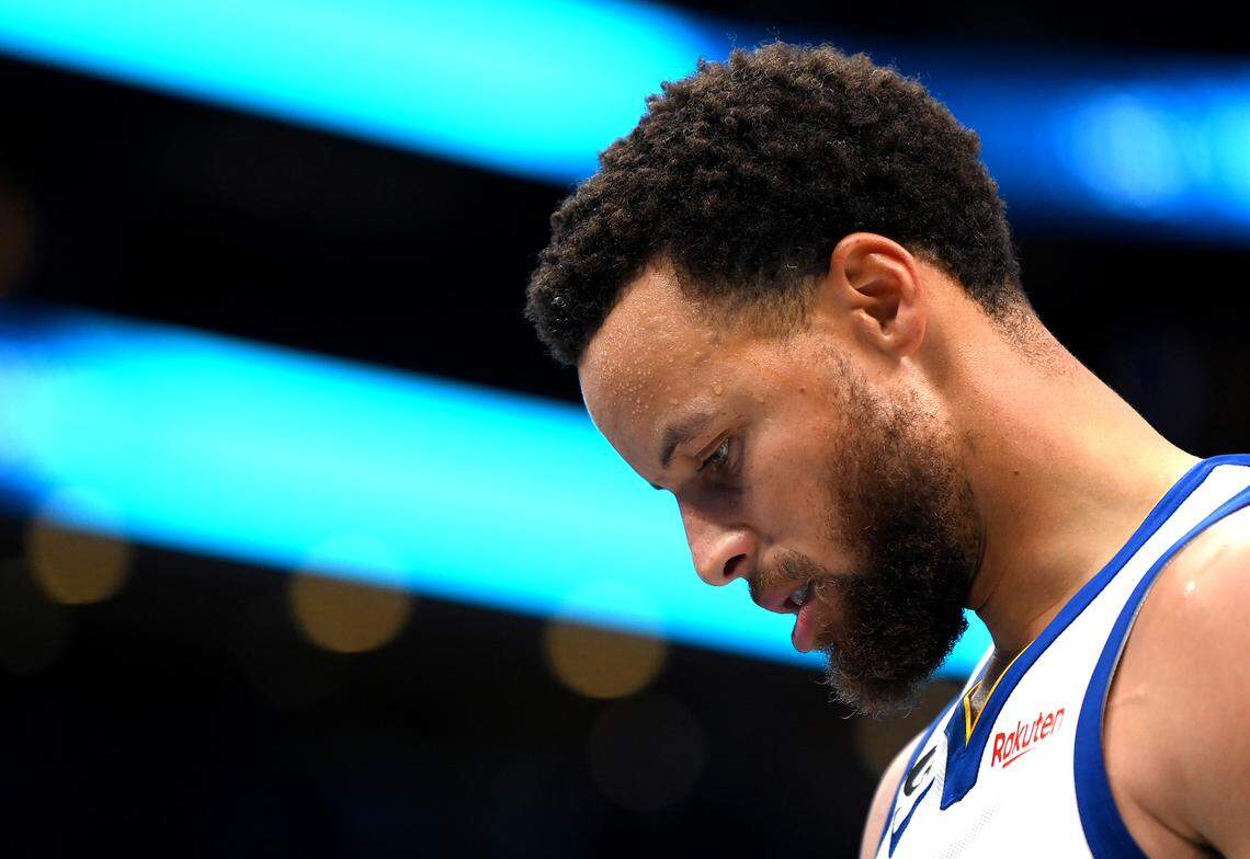 Golden State Warriors guard Stephen Curry during second half action against the Charlotte Hornets at Spectrum Center in Charlotte, NC on Saturday, October 29, 2022.