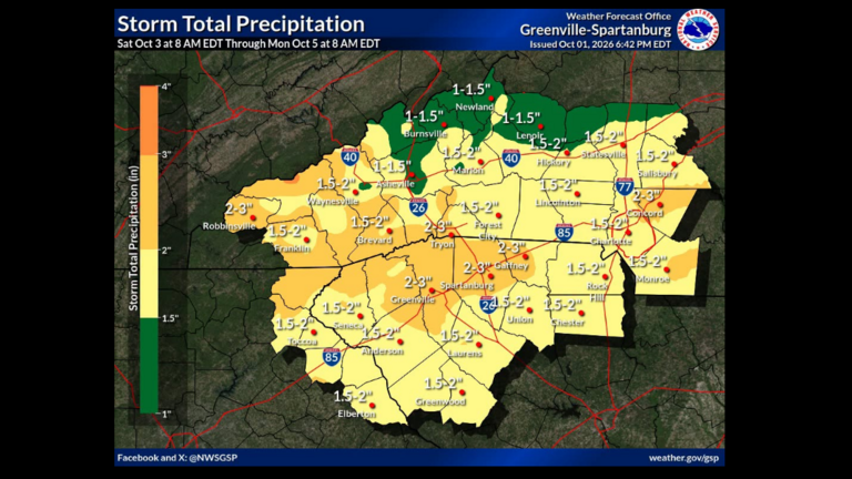 Inches of rain and lows in the 40s headed to Charlotte area, forecasters say