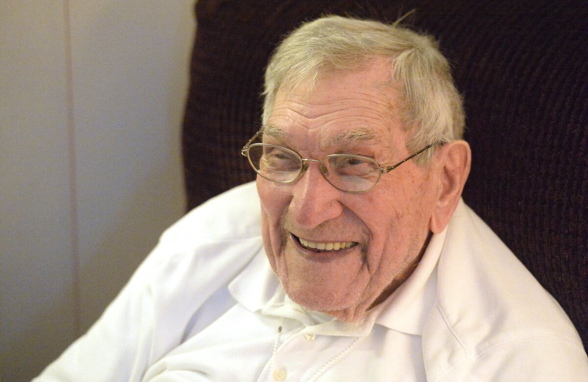 Fred Caligiuri, 99, smiles as as he talks about his time in baseball, while in his apartment in Charlotte on Tuesday, July 3, 2018. Caligiuri is the oldest living former MLB player.