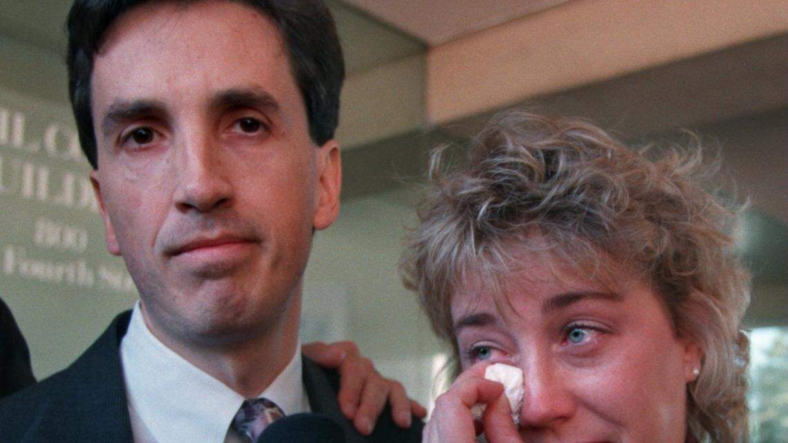 ‘This is about Kim Thomas, who was murdered’: Husband says after suspect’s arrest