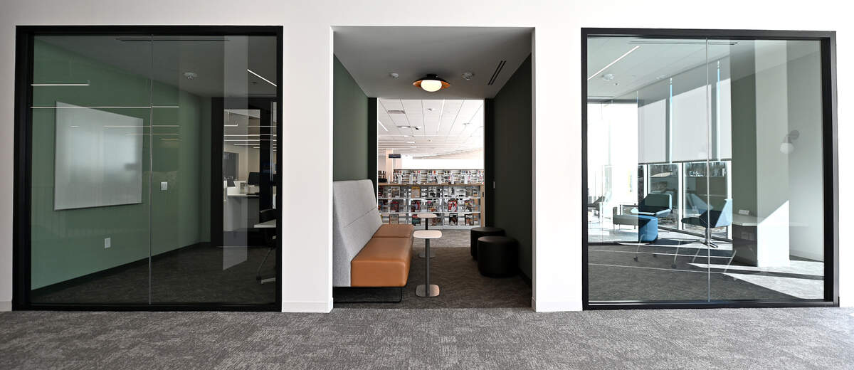 The new University City Regional Library features children and teen program areas, large community and meeting spaces along with comfortable individual and group size reading/study spaces.