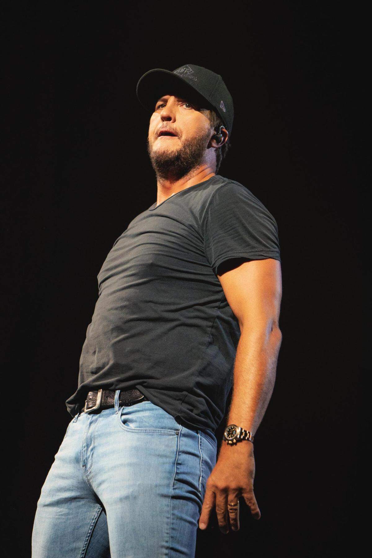 Luke Bryan performs at PNC Music Pavilion on Friday night.