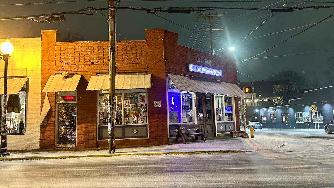 Snow in NoDa on Jan. 21, 2025.