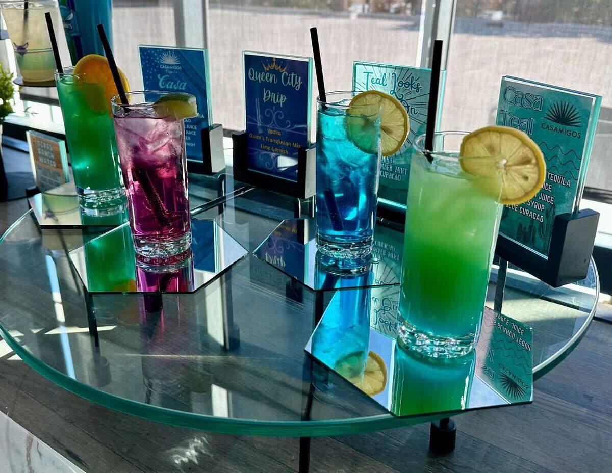 Spectrum Center has several new specialty cocktails for fans this season, including Casa Blue, Queen City Drip, Teal Looks Good on You and Casa Teal.