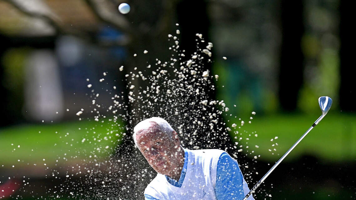 Roy Williams laughs off another bogey. This is retirement, and he’s loving it.