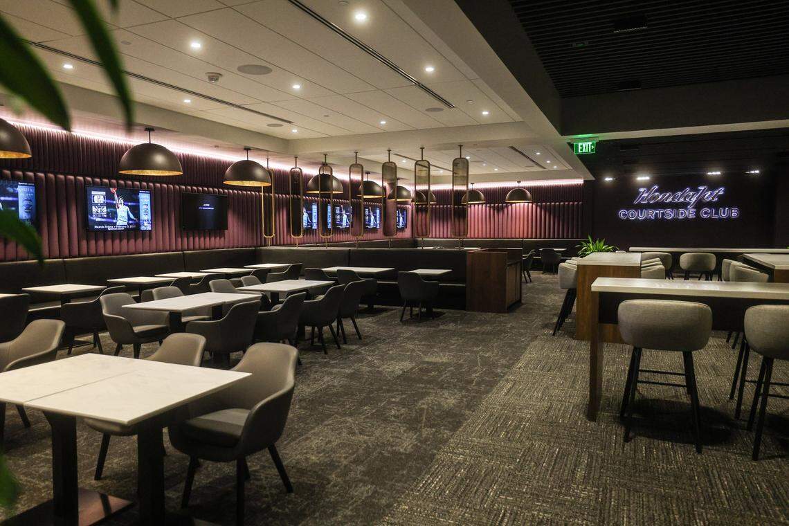 The new Hondajet Courtside Club is shown during the Spectrum First Look in Charlotte, NC on Friday, October 17, 2025.