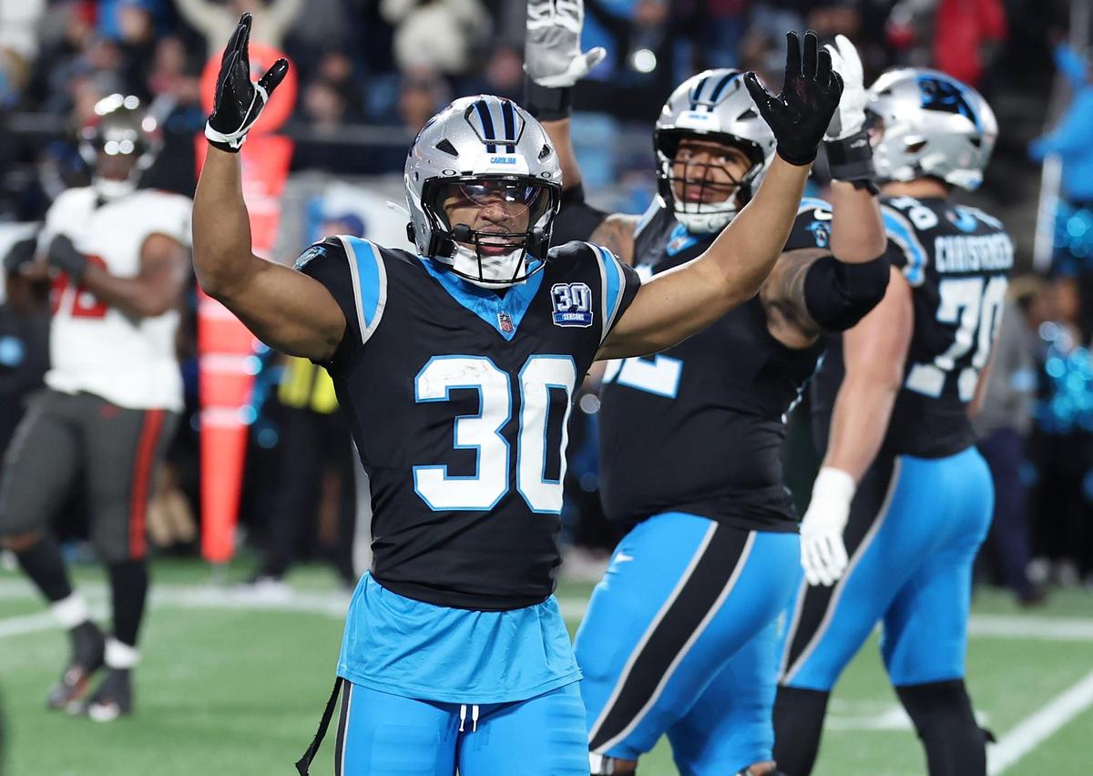 Carolina Panthers running back Chuba Hubbard had 11 total touchdowns in 2024.