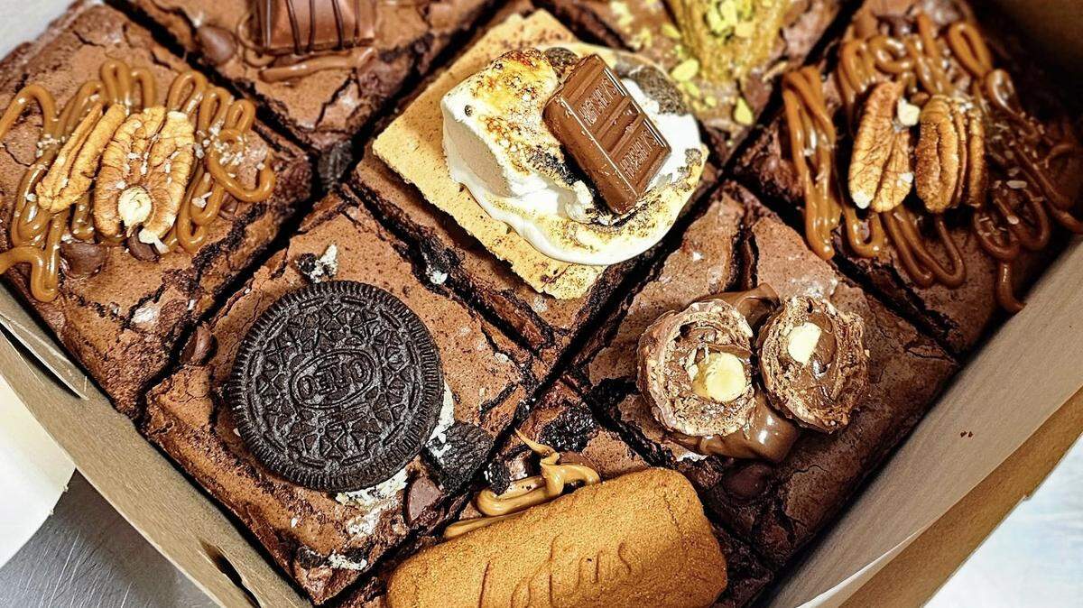 An assorted brownie box from La Bonbonnière Bakery.