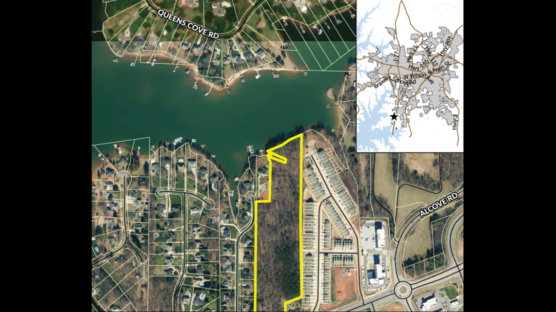 Cascadia at Langtree will include 87 attached homes, including a small portion of shoreline on its 15.3 acres off Langtree Road in Mooresville.
