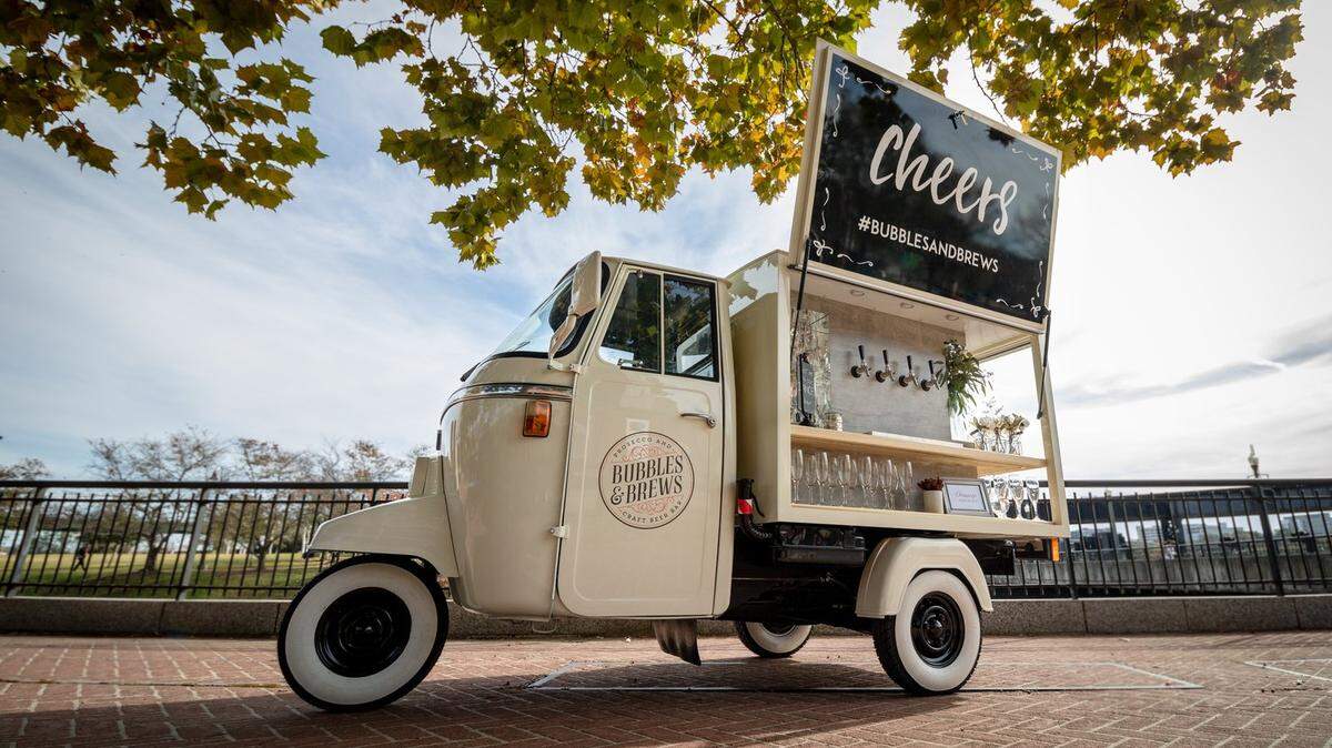 This three-wheeled motorized cart is named “Peaches” and can be rented in five-hour slots.