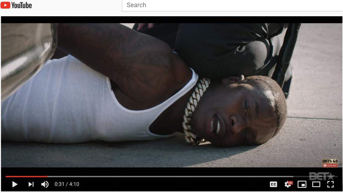 DaBaby’s new video for “Rockstar (BLM Remix”) features a recreation of George Floyd’s murder.
