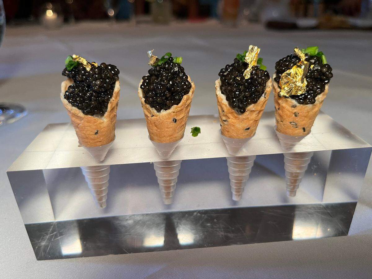 At Steak 48, you’ll soon be able to bite into a caviar cone, decorated with a touch of gold leaf.