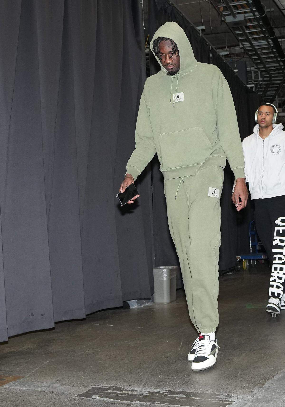 Charlotte Hornets center Mark Williams arrives at the Scotiabank Arena before a game against the Toronto Raptors.