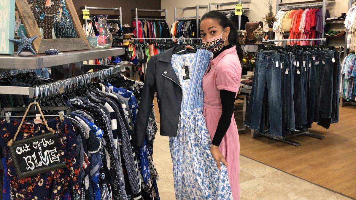 Don’t have time to comb through thrift store racks? Stacee Michelle will help narrow things down by plucking out trendy items for her Styled By Stacee collection at GW Boutiques at 5301 Wilkinson Blvd. and 3609 South Blvd.