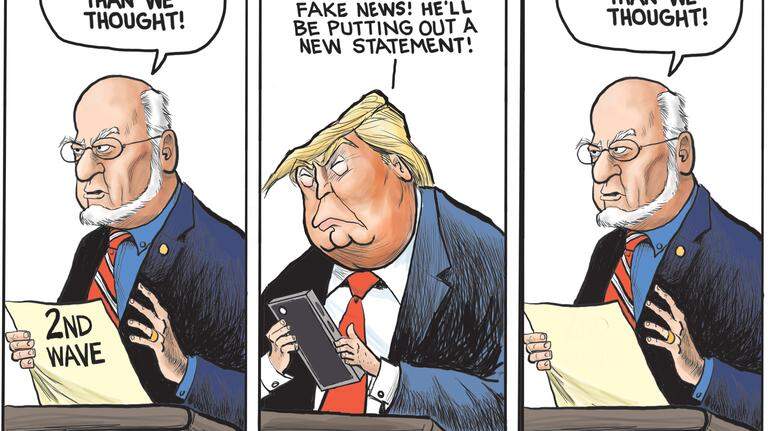 Kevin Siers cartoon: Making second waves