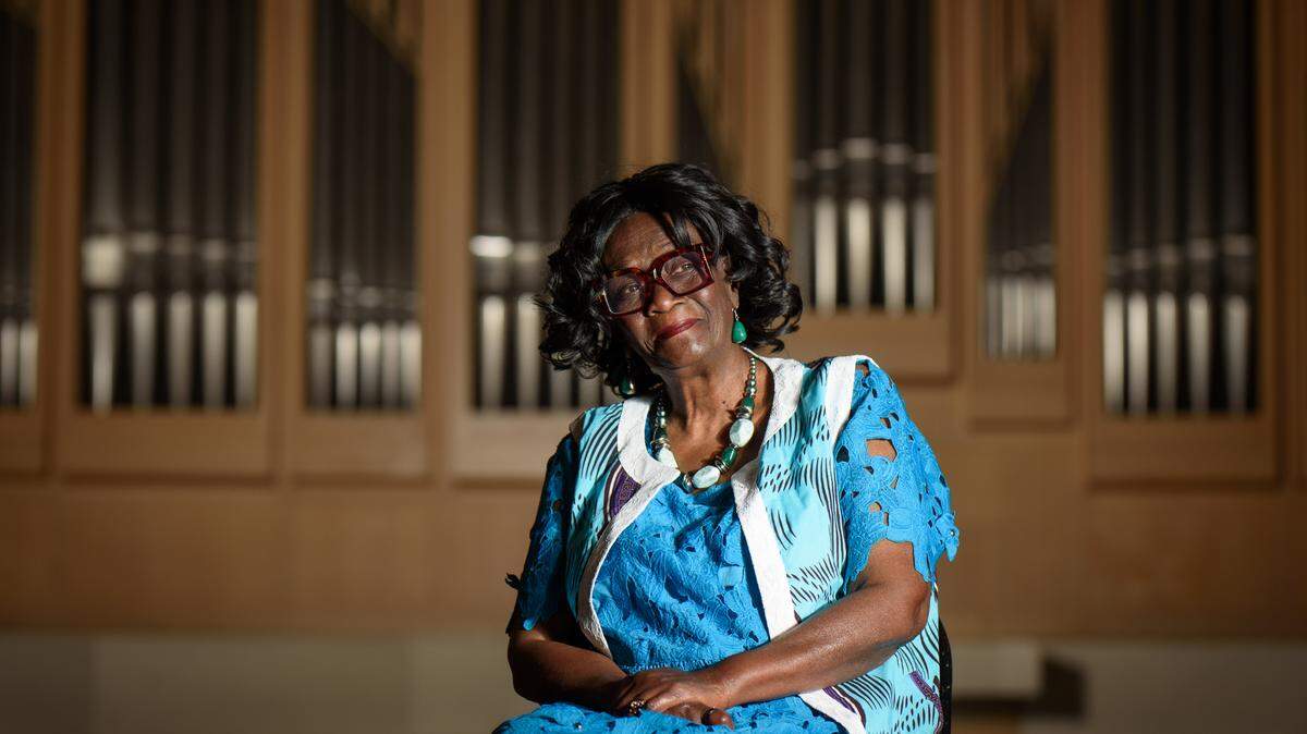 Charlotte playwright Ruth Sloane, seen here in April at Belk Theater, expects to produce poetry, plays and maybe even a book of monologues while on her visit to Ghana