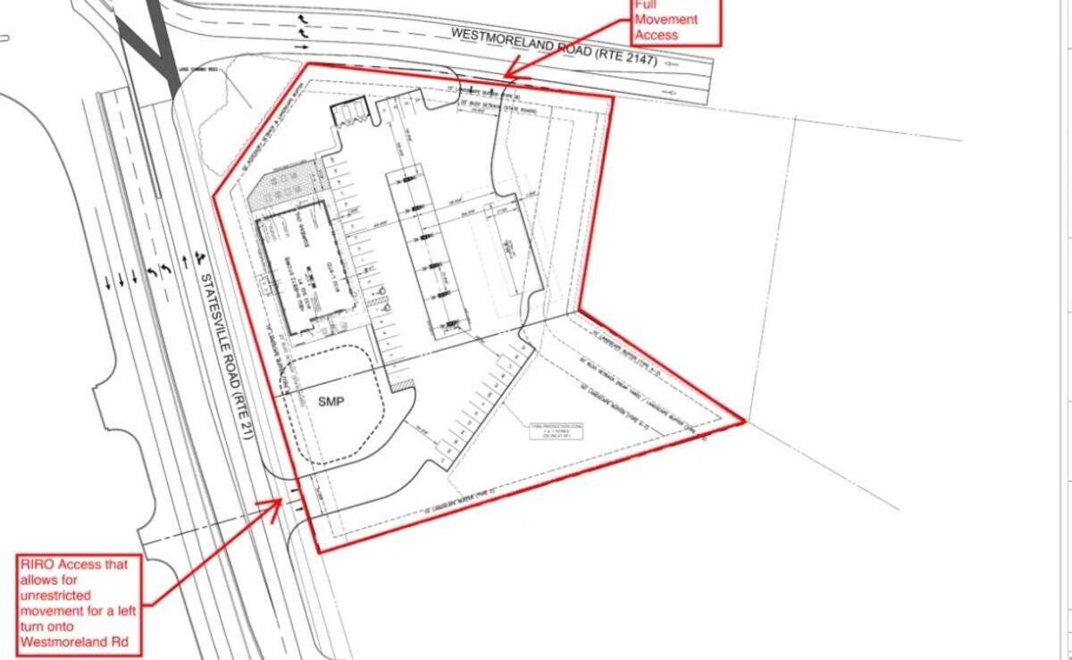 The station would be located at Westmoreland Road and Statesville Road (U.S. 21) in Cornelius.