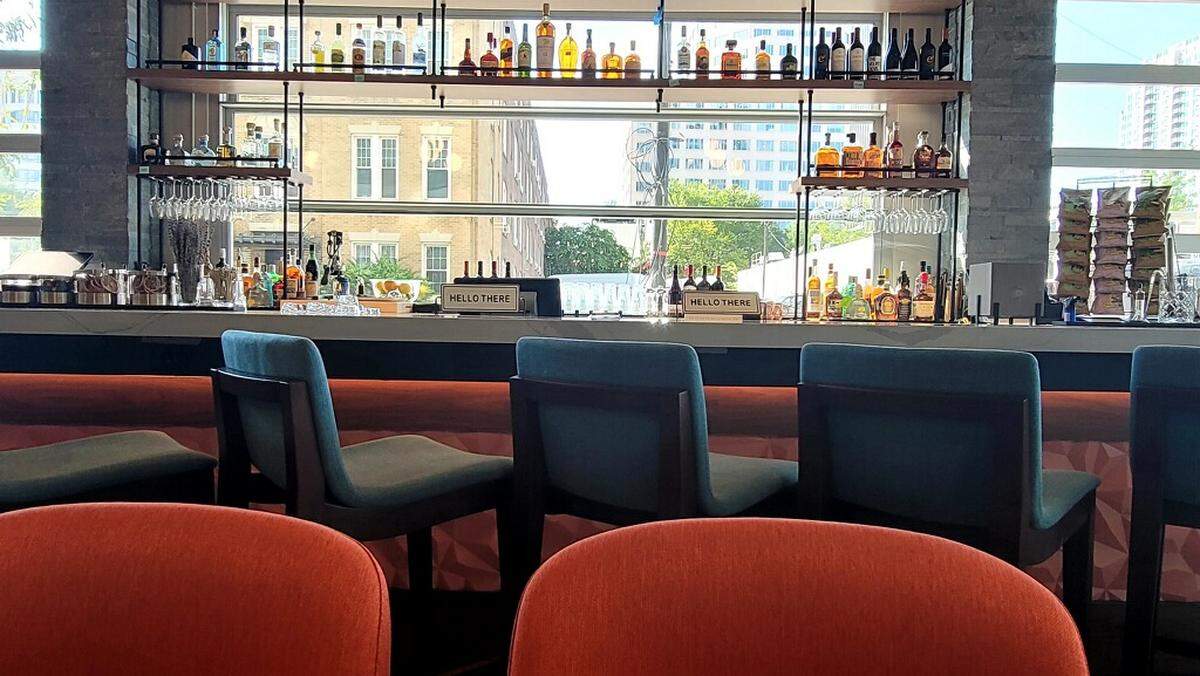 The bar at 1st Ward Social Bar & Lounge.