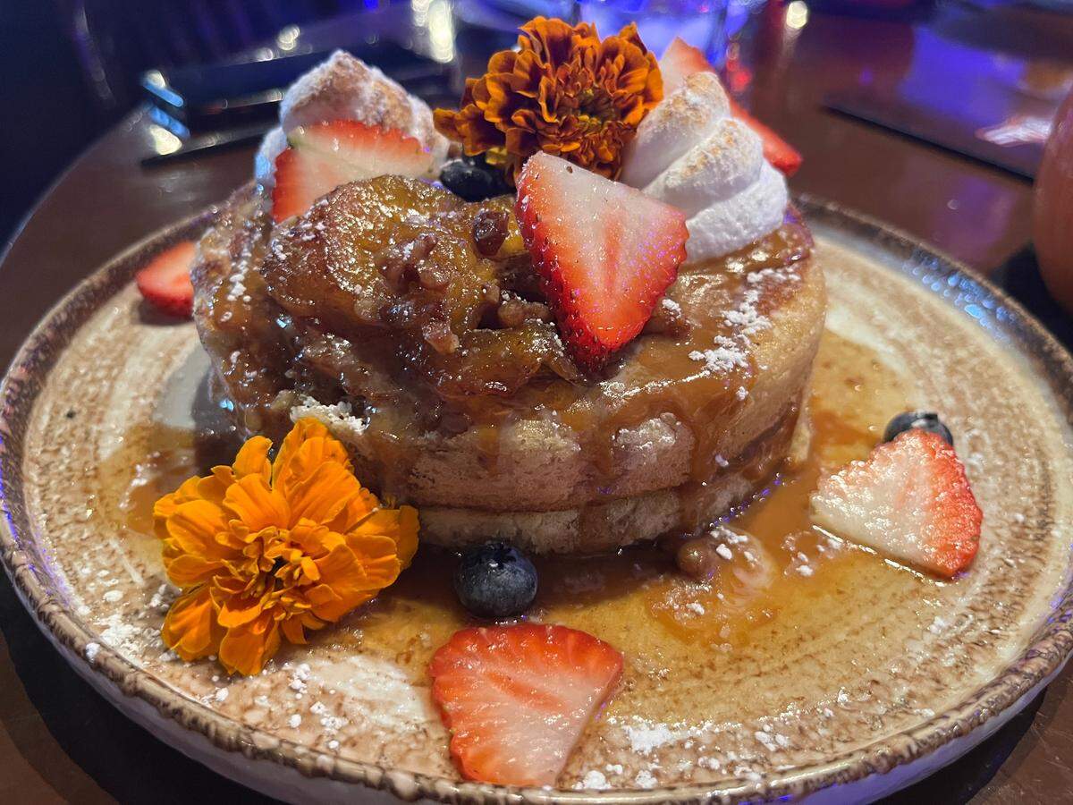 El Puro’s Tres Leches Pancakes from the restaurant’s brunch menu.
