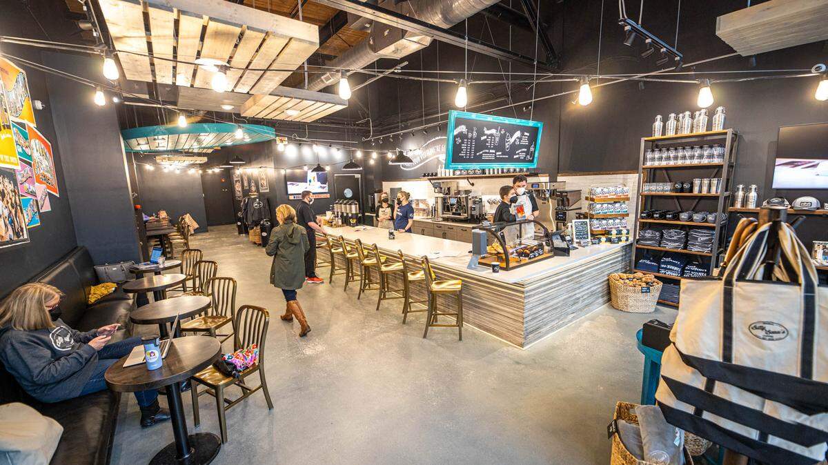 Inside Bitty & Beau’s Coffee on Camden Road.