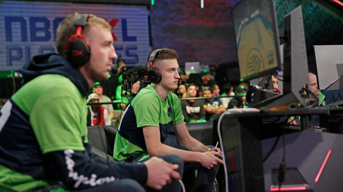 LONG ISLAND CITY, NY - JULY 26: FEAST of T-Wolves Gaming remains focused during the game against Warriors Gaming Squad during the NBA 2K League Playoffs on July 26, 2019 at the NBA 2K Studio in Long Island City, New York. NOTE TO USER: User expressly acknowledges and agrees that, by downloading and/or using this photograph, user is consenting to the terms and conditions of the Getty Images License Agreement. Mandatory Copyright Notice: Copyright 2019 NBAE (Photo by Steven Freeman/NBAE via Getty Images)