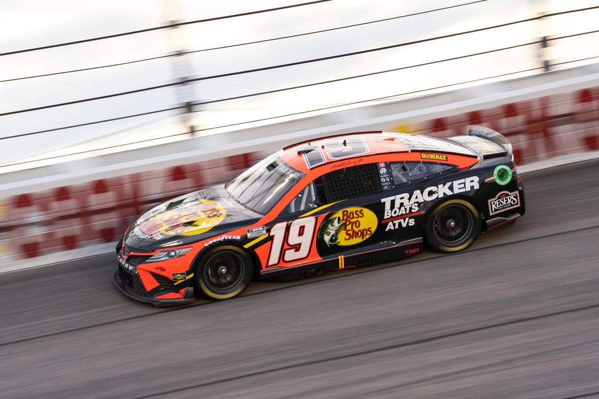 Martin Truex competes in the NASCAR Southern 500 auto race, Sunday, Sept. 4, 2022, in Darlington, S.C. (AP Photo/Sean Rayford)