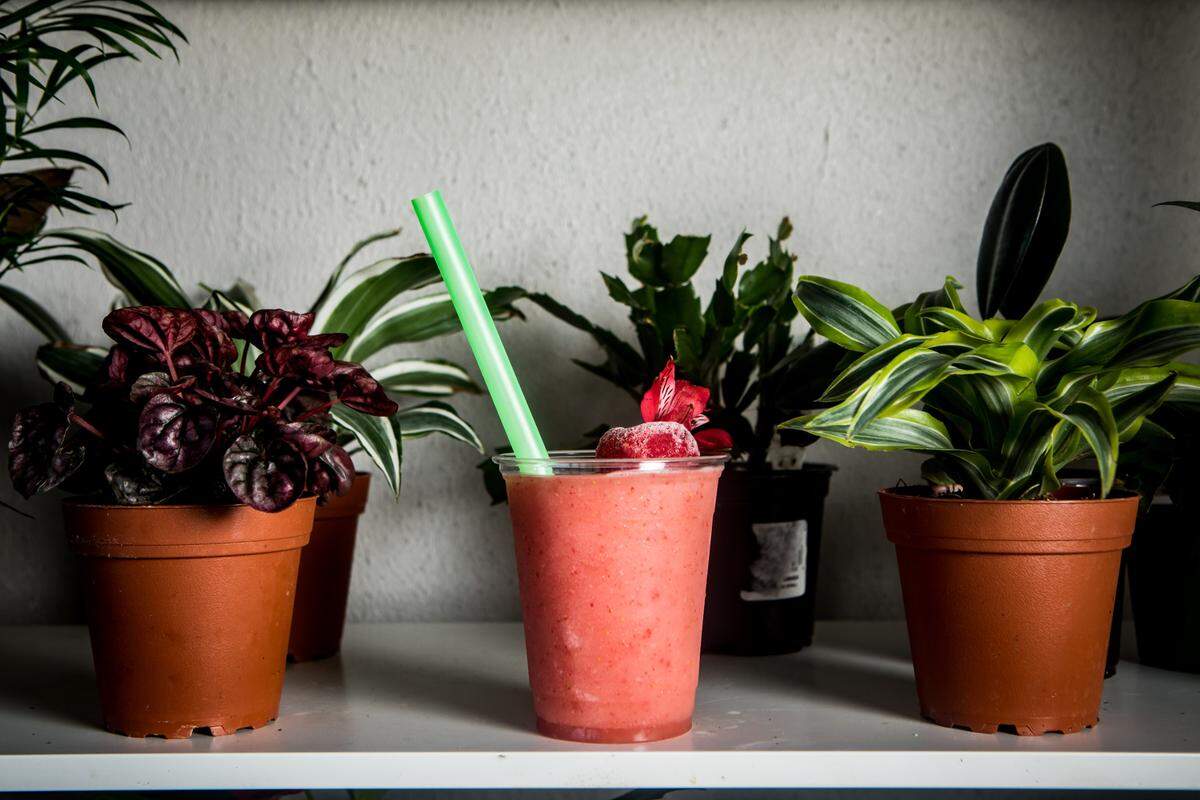 Wine slushies are a popular drink choice at The Flower Bar.