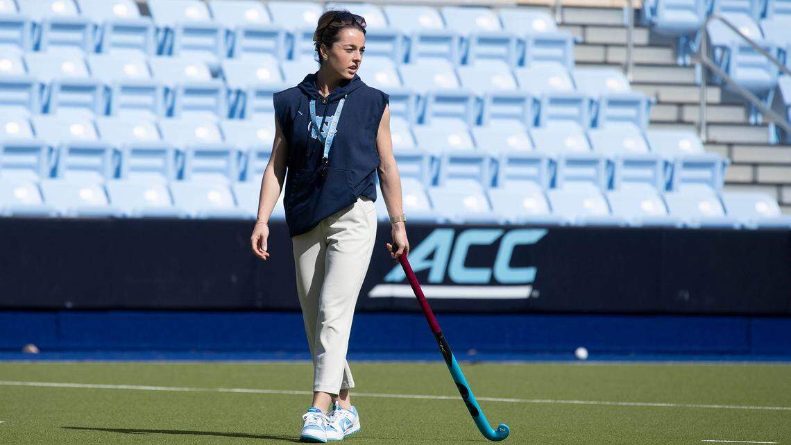 New UNC field hockey coach Erin Matson says when she talks to potential recruits’ parents that she brings up her age before they can. “The elephant in the room — I talk about it. I get it. I’m 23,” Matson says.