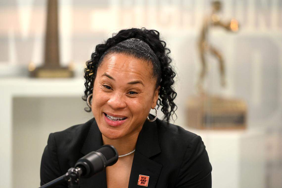University of South Carolina head women’s basketball coach Dawn Staley on Monday, August 20, 2022 in Columbia, SC., during her “Sports Legends of the Carolinas” interview.