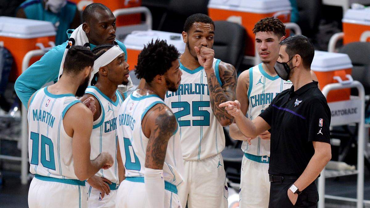 The Charlotte Hornets and coach James Borrego (right) will have playoff expectations next season.