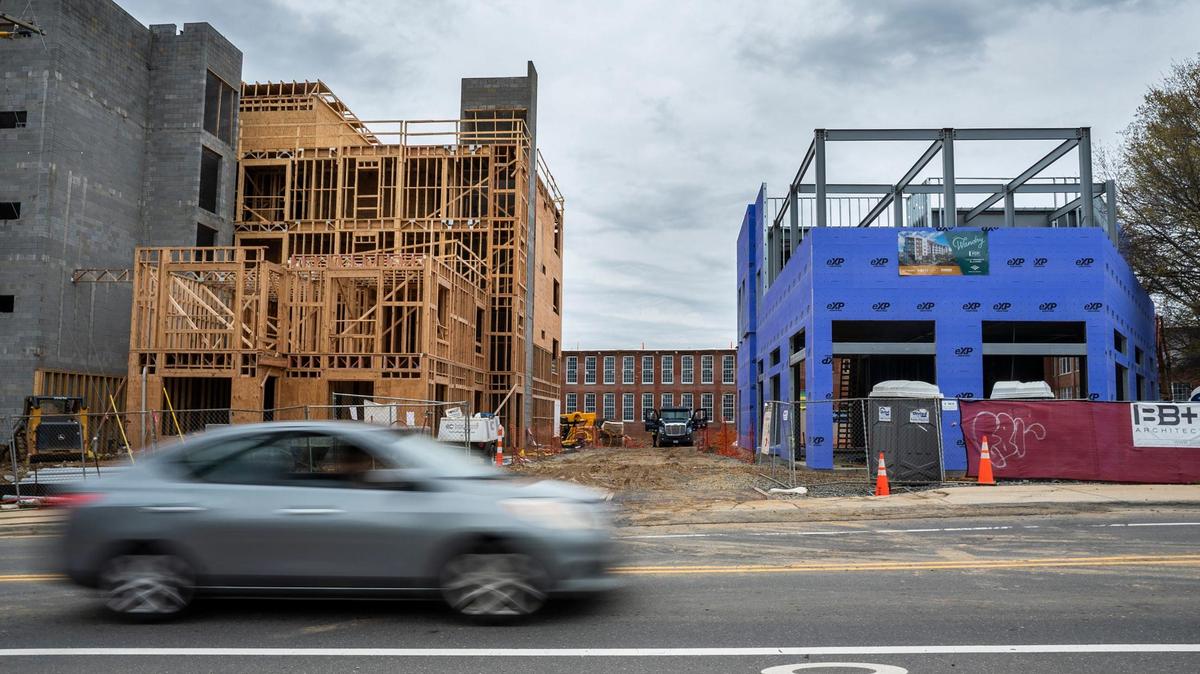 Construction is seen in March on NoDa Wandry along E. 36th Street. The project will bring 235 apartments near the light rail station, just up the road from another project that will bring 534 more apartments.
