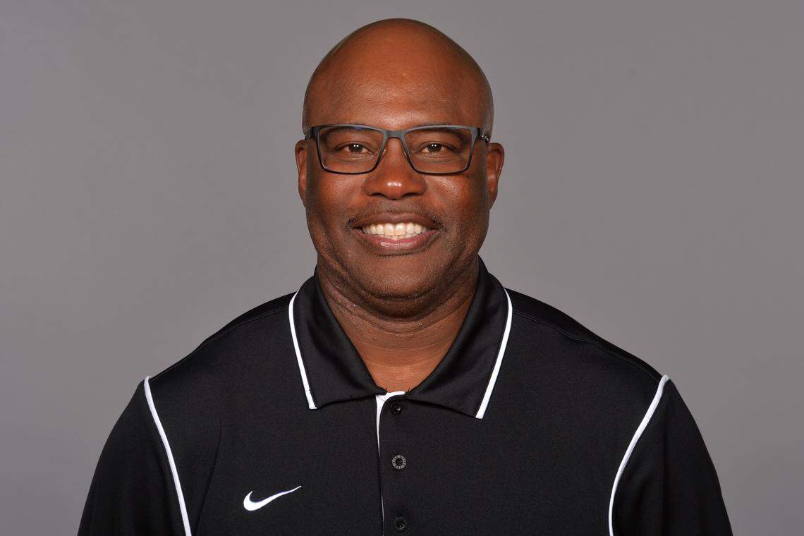 Panthers secondary/cornerbacks coach Perry Fewell was hired not only as a defensive assistant, but as a resource for all the defensive coaches. (AP Photo)