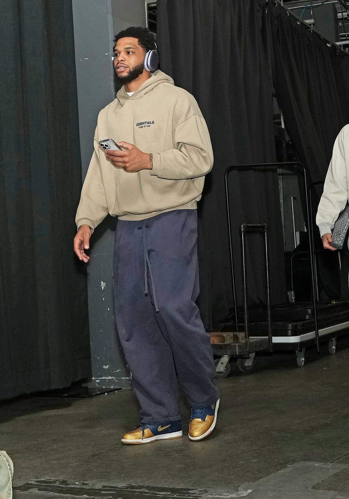 Charlotte Hornets forward Miles Bridges (0) arrives at the Scotiabank Arena before a game against the Toronto Raptors.