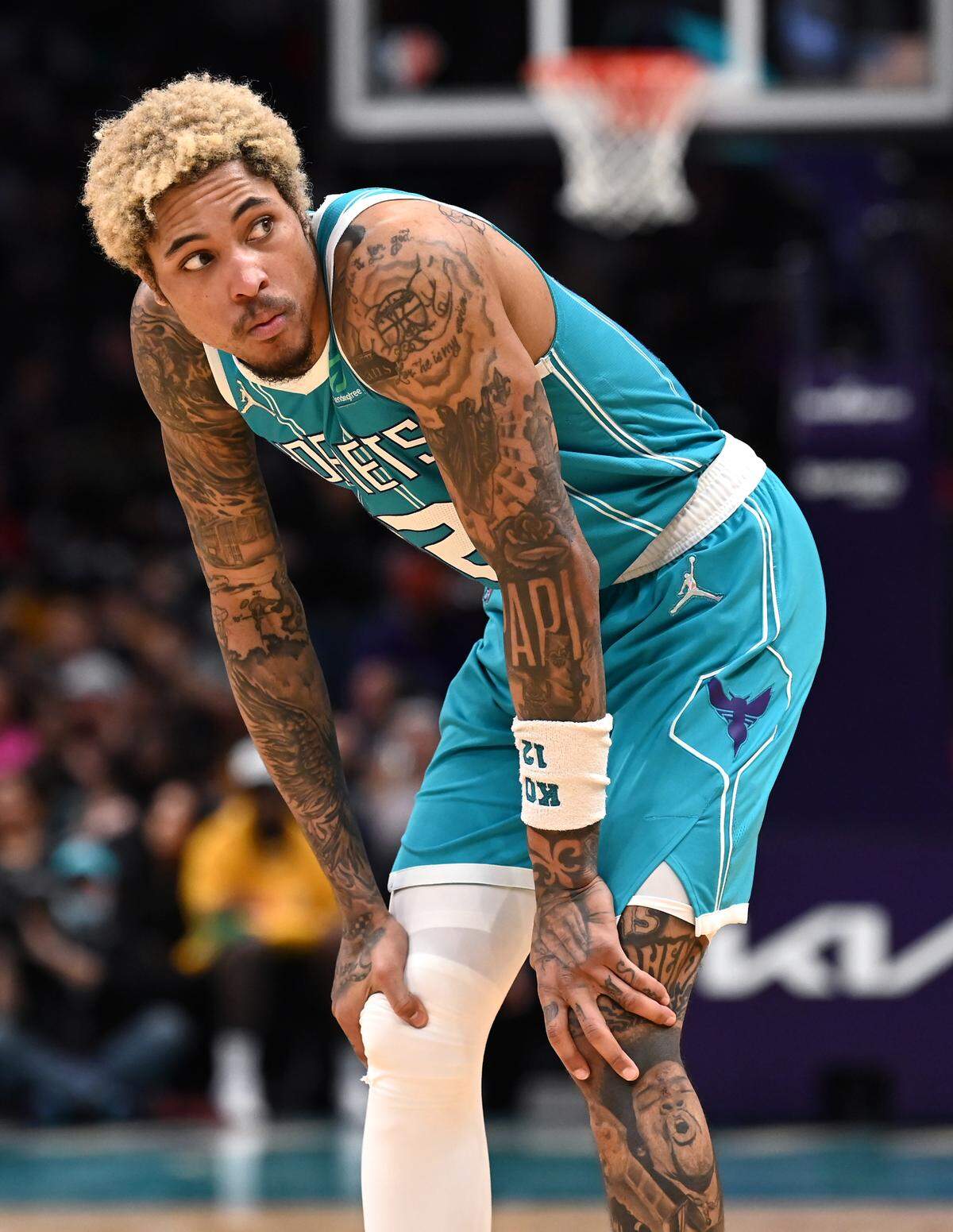 Charlotte Hornets forward/guard Kelly Oubre got his first tattoo when he was a sophomore in high school. OubreÕs first tattoo was a basketball with thorns around it. OubreÕs body is now tattooed with images of Jimi Hendrix, Michael Jackson and imagery of his birthplace New Orleans.