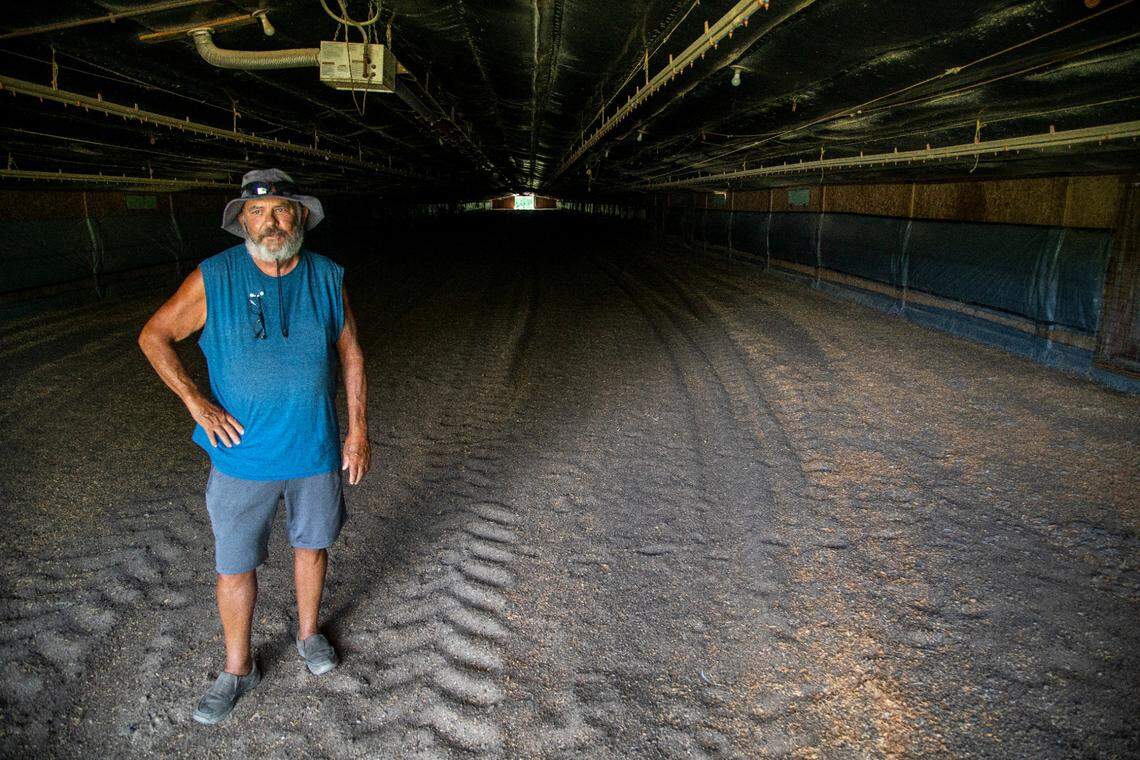 Rudy Howell used to raise chickens in Robeson County, but said his income from poultry farming was so low some years that he would have had to file for bankruptcy if he had not been able to rely on his retirement income from DuPont.