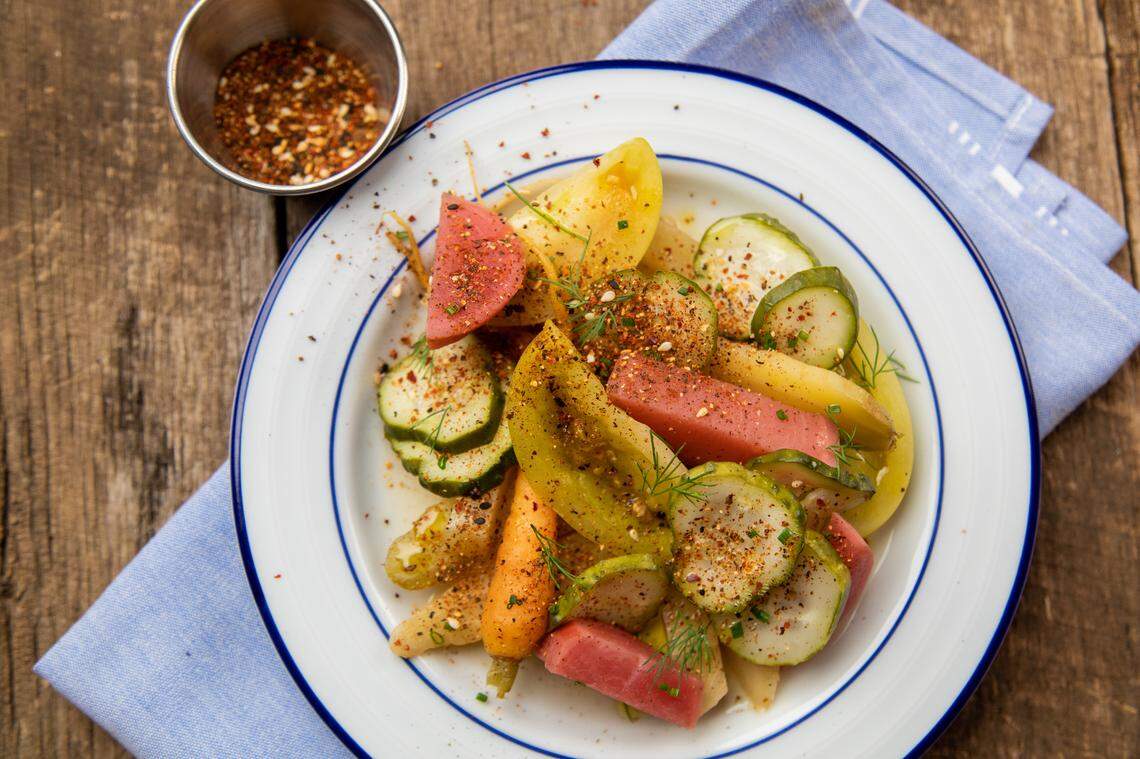 The Goodyear House will serve seasonal pickled vegetables with a togarashi spice on the side.