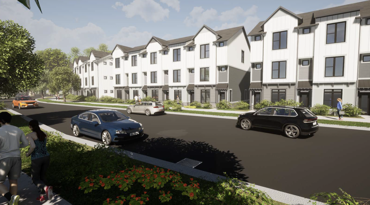 Beauxwright, a local developer, is building 89 town homes that will be put on the market for rent in north Charlotte. The project also will include 4,000 square feet of retail.