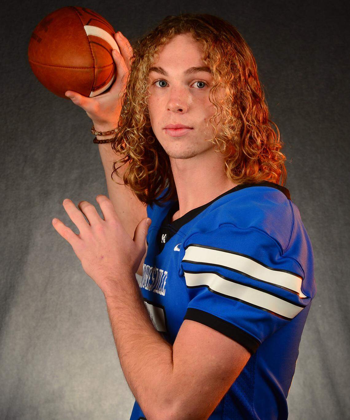 Mooresville Blue Devils quarterback Brody Norman on Tuesday, December 9, 2025.