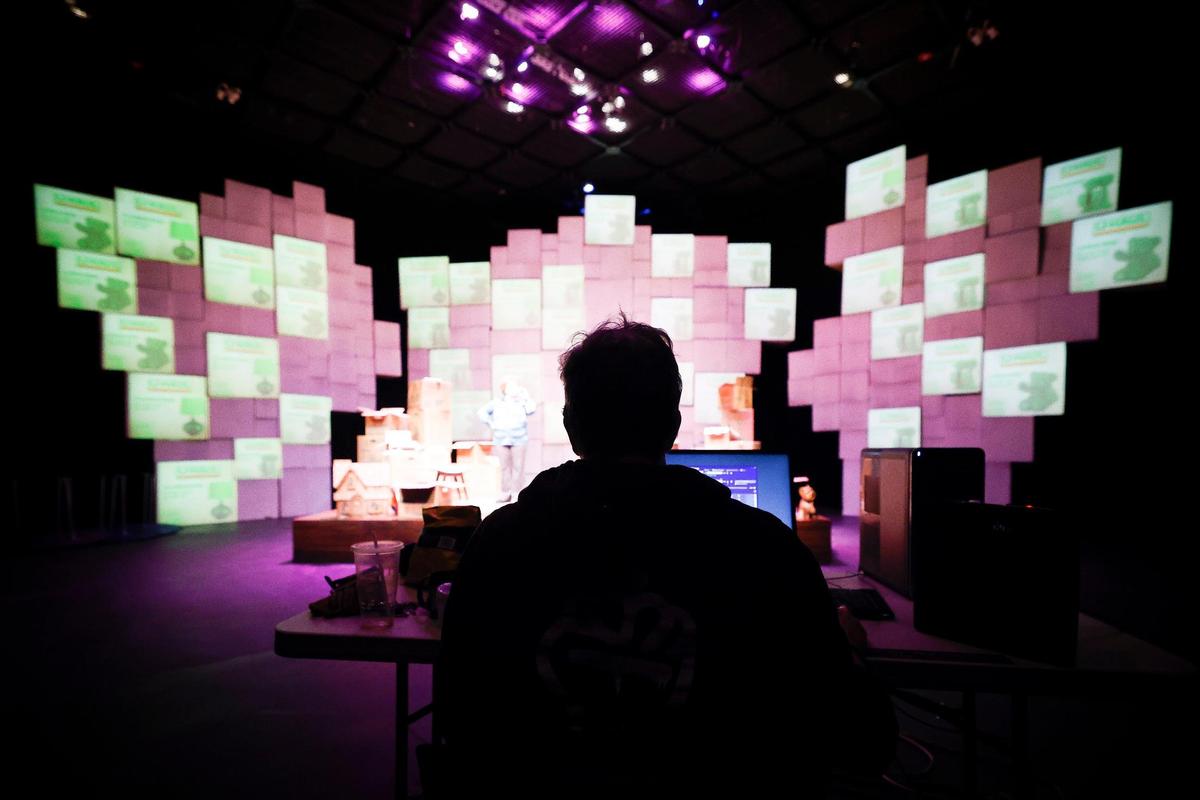 Actor’s Theatre of Charlotte rehearsal for “Becoming Dr. Ruth” from last May, overseen by then-executive director Chip Decker.