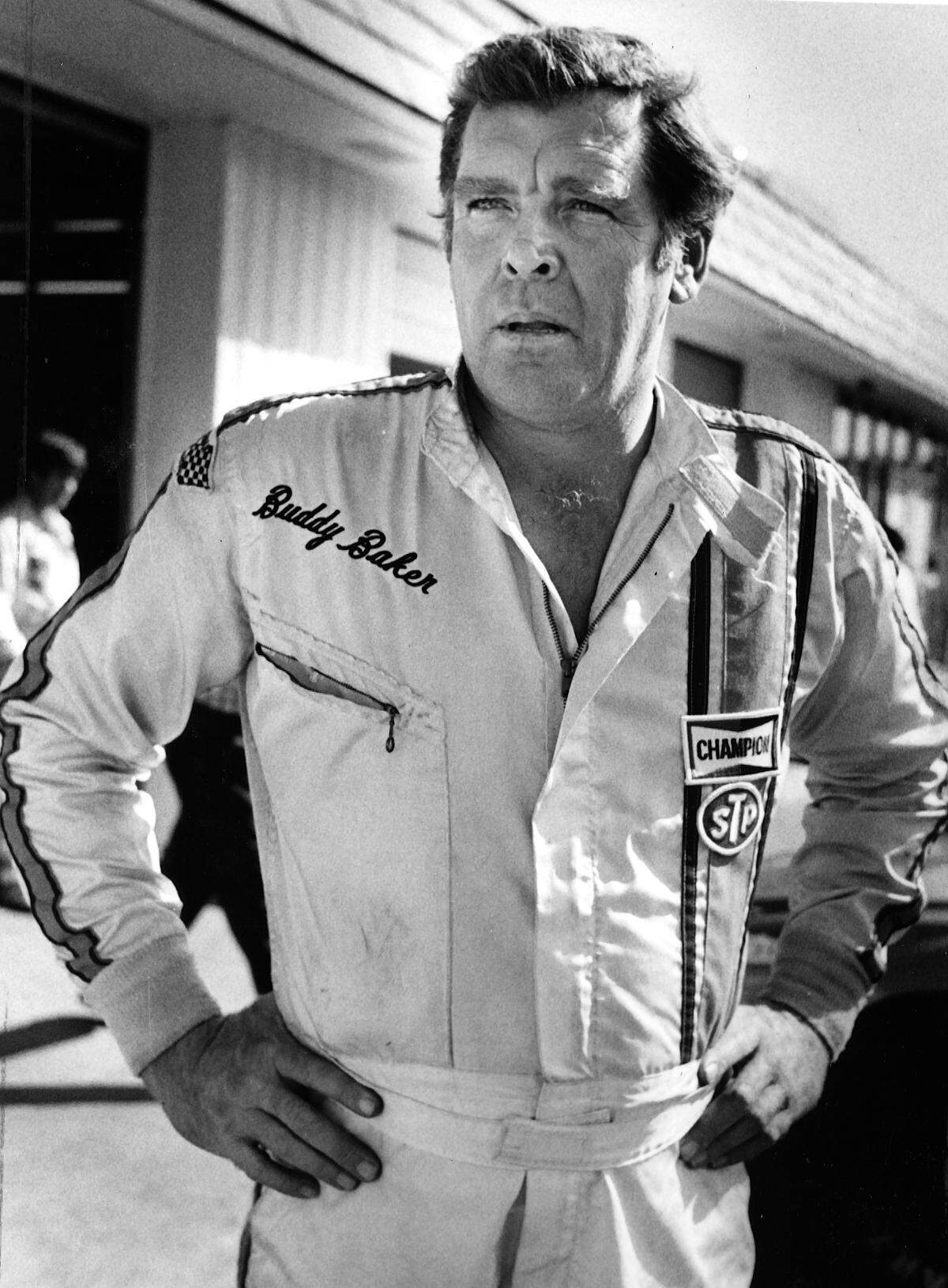 Buddy Baker watches others qualify in Charlotte in October 1979.