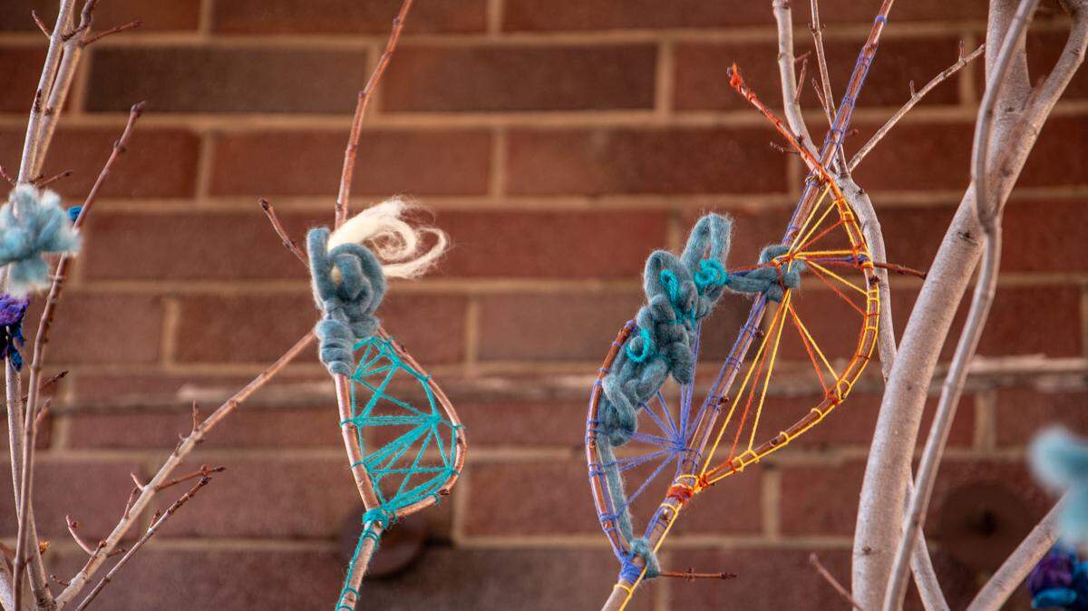 Entrance, a mixed media work of fiber art, is included in the CLTextile exhibit opening Sept. 6 at C3 Lab.