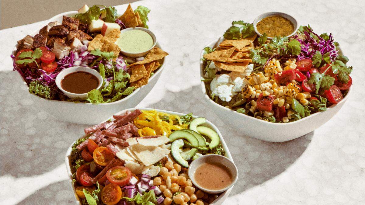 Sweetgreen, opening next summer in Charlotte, offers a menu of salad and grain bowls including Italian Chopped Salad, BBQ Chicken Salad, and Elote Bowl.